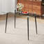 Glass Top Metal Base Dining Table
