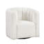 Chaise contemporaine contemporaine en tissu blanc avec fonction pivotante et tissu pivotant-446744150