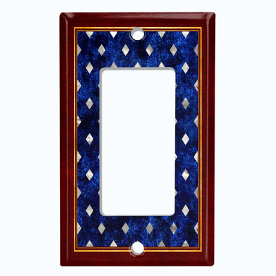 Patterned 1 - Gang Rocker Standard Wall Plate