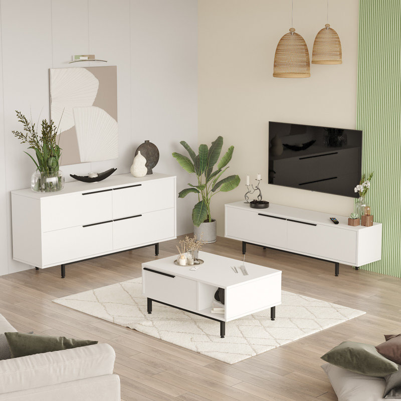 Ensemble de meubles de salon, Blanc