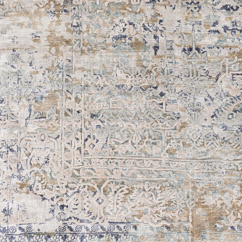 Viscose Oriental Indoor Rug, Rectangle 6' x 9'