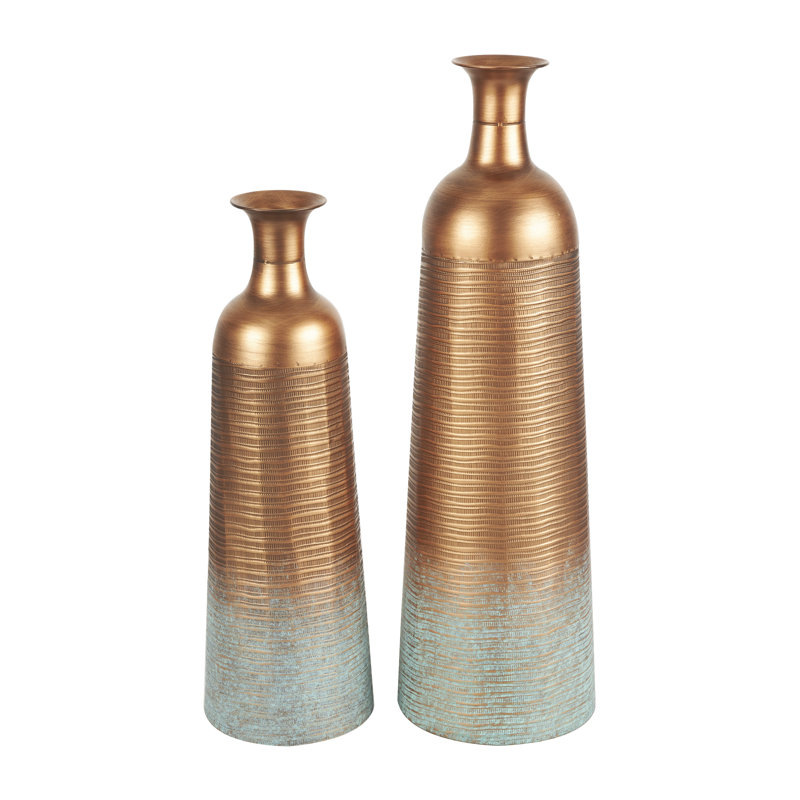 Ensemble de vases de plancher en métal 2 pièces Otavia