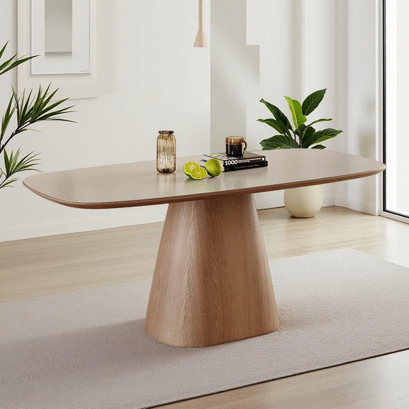 Table de salle à manger moderne et simple de style crème