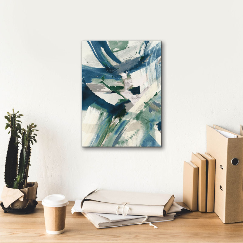 «Spontane 2 Sapphire» par Danhui Nai, art mural sur toile, H 16 po x l 12 po
