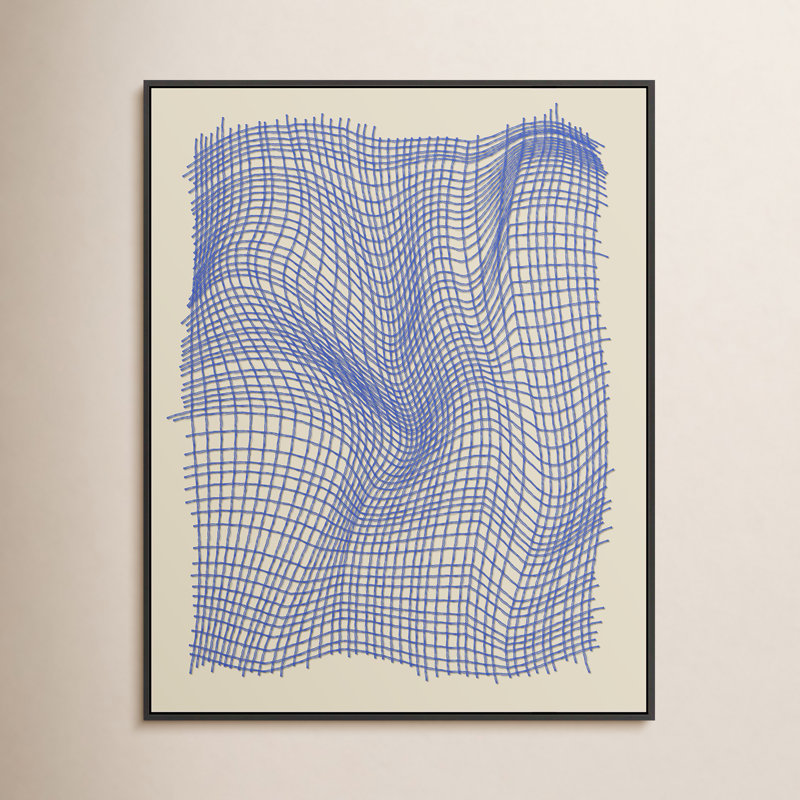 Netting 4 Print by Jacques Pilon, Black Single Structure Framed Canvas, 30" H x 24" W x 1.25" D