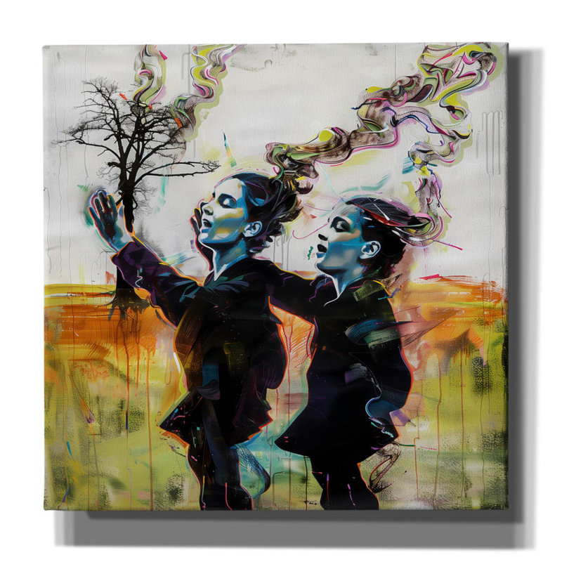 «La danse psychédélique» par Andreas Magnusson, art mural sur toile, 12 po x 12 po, H 37 po x l 37 po x P 1,5 po