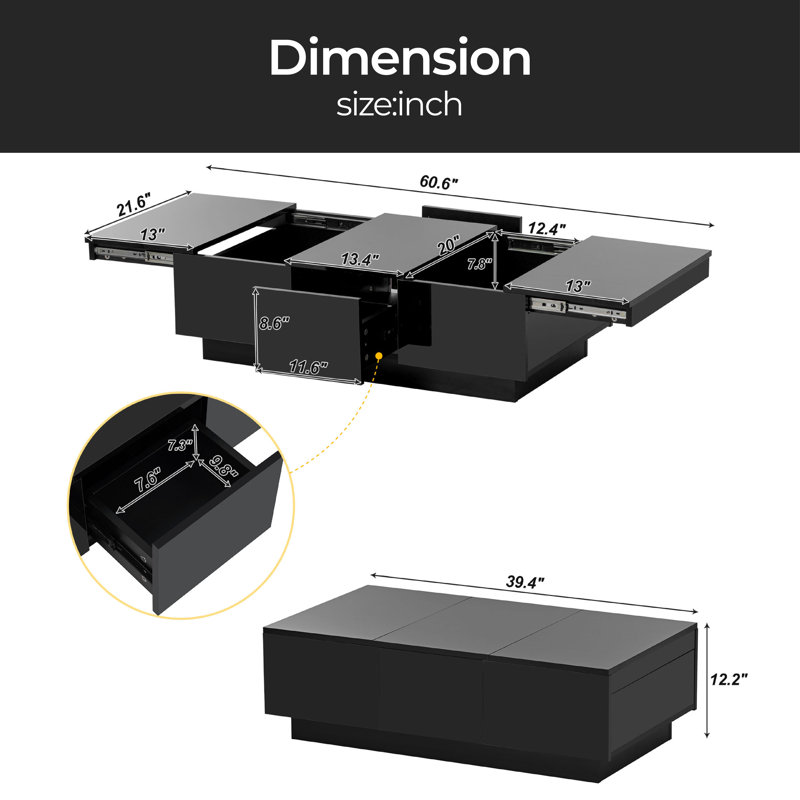 Candide Coffee Table, Black