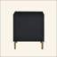 Ensemble de meubles de chambre à coucher glamour 1 pièce 1 table de chevet noire à 3 tiroirs