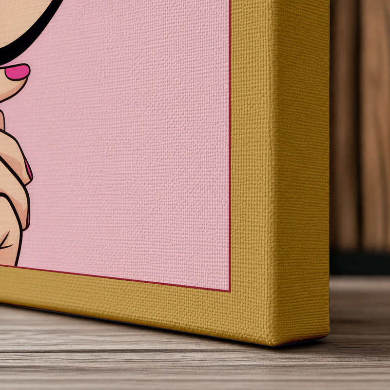 Lollipop Romance Modern - Wrapped Canvas, 36x24 - 91.4 x 61.0 cm, Ochre Border