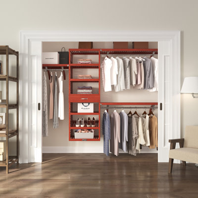John Louis Home Solid Wood Walk-In Closet System with 1-Drawer