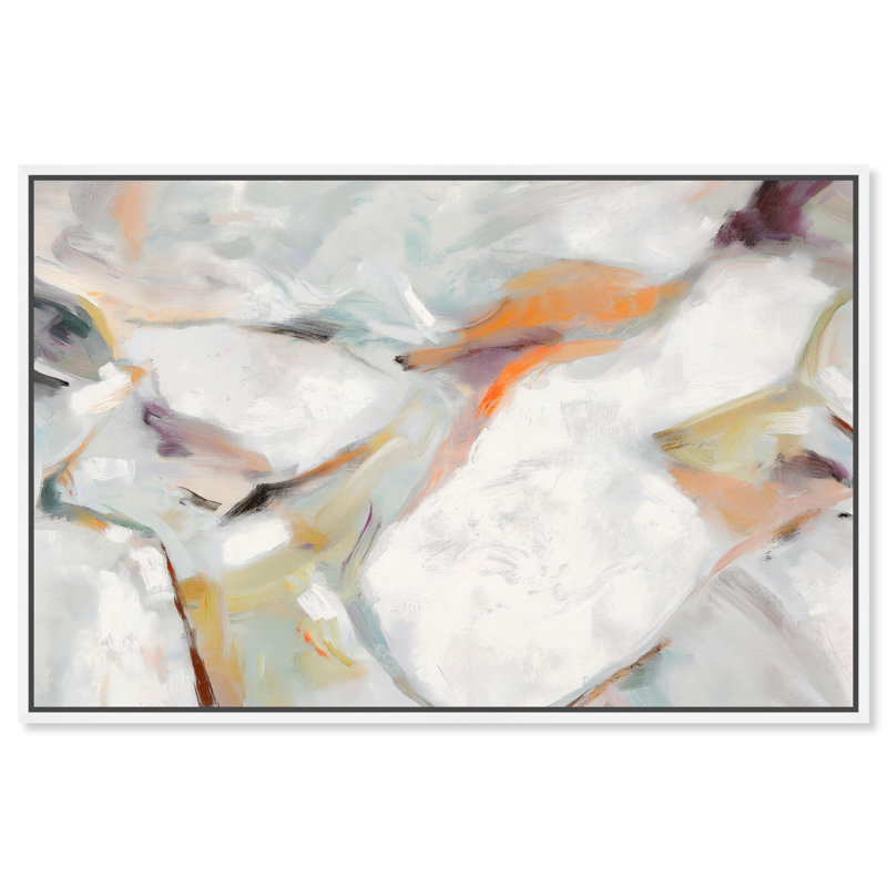 Alabaster Interlude I Boho, reproduction d'art sur toile par Art Remedy, Cadre doré, 30" H x 45" W