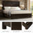 Graciana 60"H Modern Solid Wood Fluted Bed-45348698-54180559