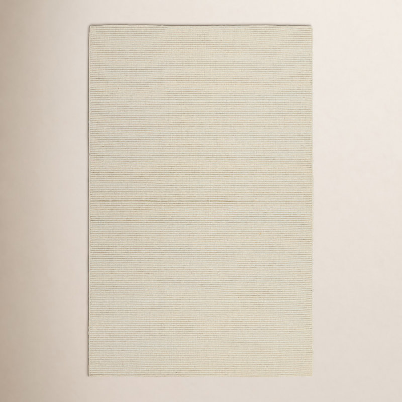 Tapis crème tissé à la main Ruben, Rectangle 10 pi x 14 pi
