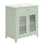 Free Standing Wall Mounted Single Double With Tempered Glass Top