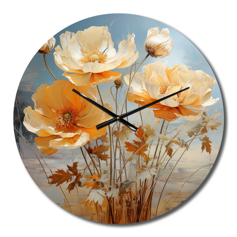 Maulik - Floral Wall Clock, Moyenne