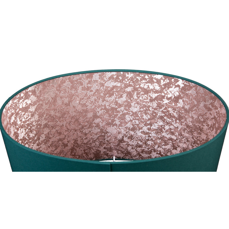 Satin Backed Dupion Oval Lamp Shade ( Screw On ), 28cm H x 40cm W x 25cm D, Bottle Green/Gold