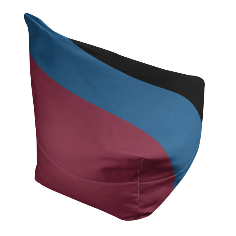 Sac de pois classique, H 42 po x l 38 po x P 31 po, Bourgogne / bleu bébé / noir