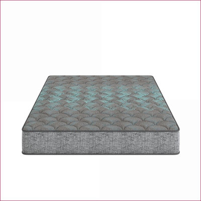 Mattresses, Restonic 7” Medium Comfort Foam Core Queen Mattress | Grey+Blue | Foam