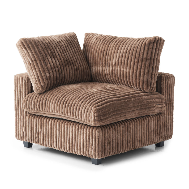 Fauteuil d'angle, Brun