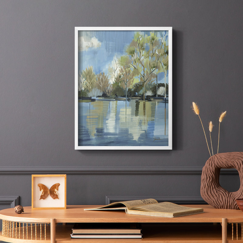 «Enchanted Forest I», reproduction encadrée - bois massif, Blanc, H 20 po x l 16 po
