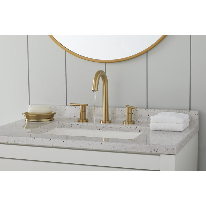 Parma 2-Handle Widespread Bathroom Faucet with Metal Touch Down Drain, Brushed Bronze