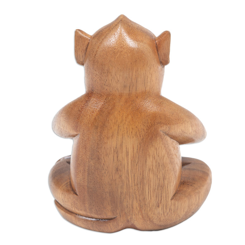 Statuette en bois Bungalow Rose