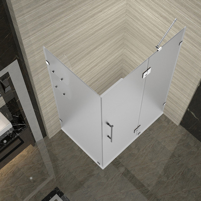 Avalux GS 35" x 72" Rectangle Hinged Shower Enclosure, Chrome