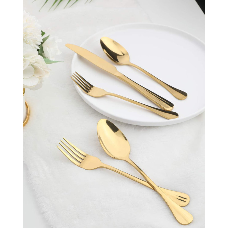 Gold And Silver Tableware Set