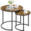 2 Piece Coffee Table Set Wood Nesting Table-1143669390