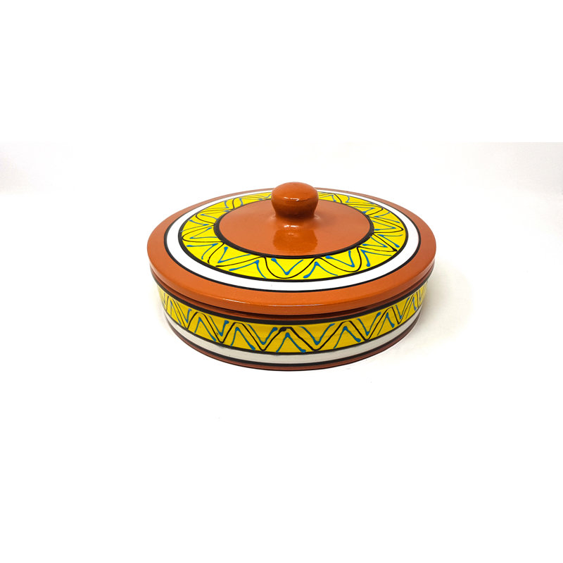 August Grove Kuala Serving Bowl, Yellow