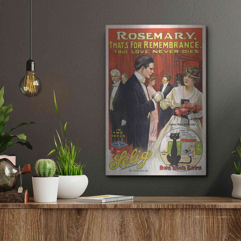 «Rosemary, ThatS For Remembrance» par Luxe Métal Portfolio, H 16 po x l 12 po