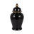 Ellport Sophisticated Ceramic Tall Jar with Lid Accent for Home Decor - Sculptural Table Jar with Silhouette Curve for Shelves Consoles and Tabletop Styling - 18", Black & Gold-89110048-89110050