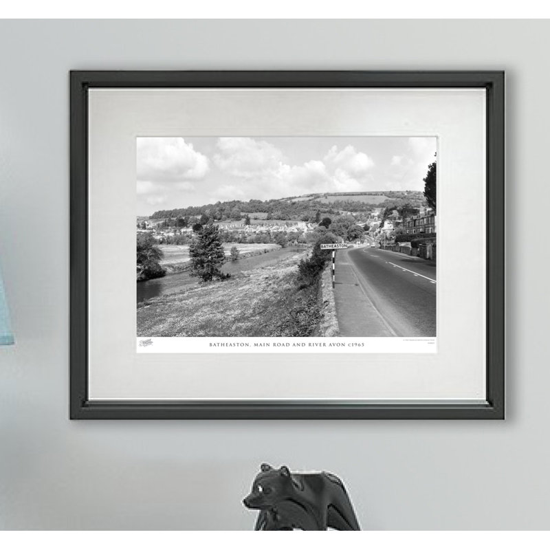 Batheaston, Main Road And River Avon C1965 - Single Picture Frame Print, 28cm H X 36cm W x 2cm D
