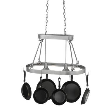 Stone County Ironworks Dutch Oval Iron Lighted Pot Rack - Copper Shade