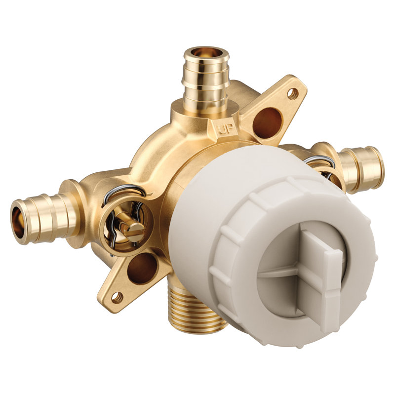M-CORE 4 Port Tub And Shower Mixing Valve With Cold Expansion PEX Connections And Stops
