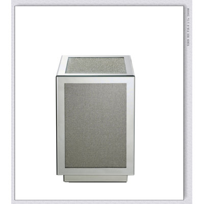 Table d'appoint en miroir Noralie, élégante et compacte pour les espaces de vie modernes