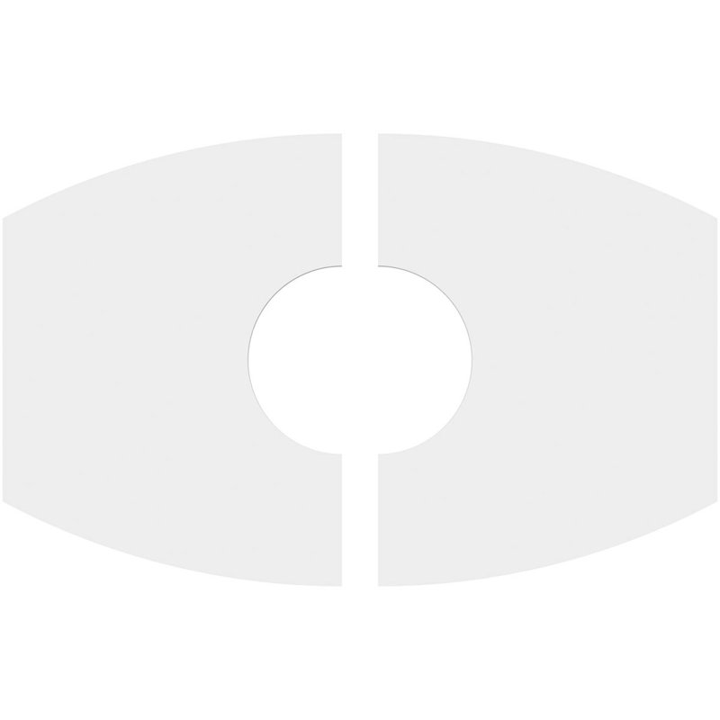 18"W x 12"H x 5"ID x 9 3/4"C x 1"P Kailey Architectural Grade PVC Contemporary Ceiling Medallion, Two Piece