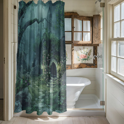 Magical Woodland Narratives - 1 Piece Standard Shower Curtain
