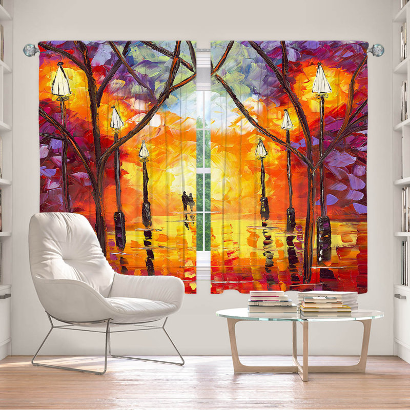 Jenavieve Room Darkening Curtain Pair, 56" W x 78" L