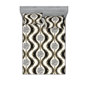 Gris anthracite / motif floral moutarde