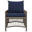 Outdoor Patio Dining Chair with Cushion-1168880679-1168880681