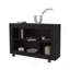Console Wengue en mélamine avec rangement ouvert