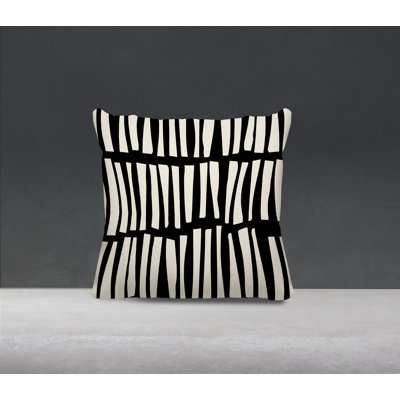 Clayton Striped Outdoor Reversible Throw Pillow