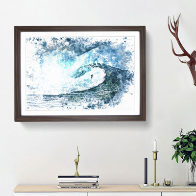Surfing the Wave in Abstract - Picture Frame Painting Print