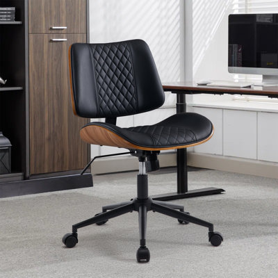 Crosslin Faux Leather Rotation Task Chair by Latitude Run