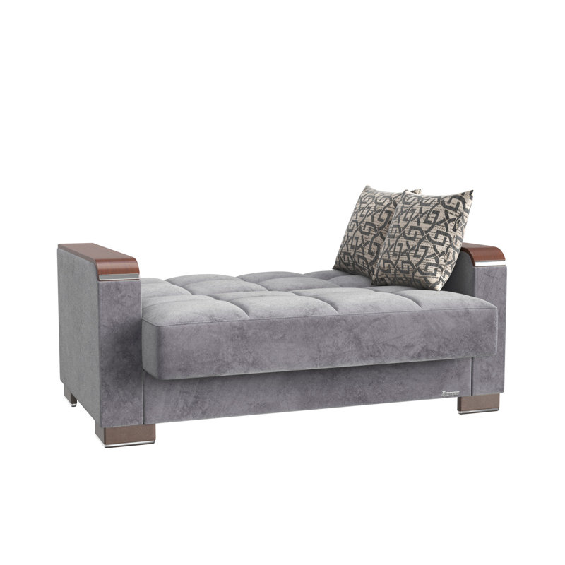 Collection X avec rangement - Tissu d'ameublement en microfibre gris