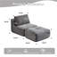 Canapé modulaire en mousse à mémoire de forme moderne, méridienne simple pour le salon, canapé modulaire Cloud pour animaux de compagnie, tissu en velours côtelé, repose-pieds mobile, aucun assemblage requis-479781626