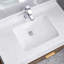 Lavabo de salle de bain rectangulaire encastré avec trop-plein