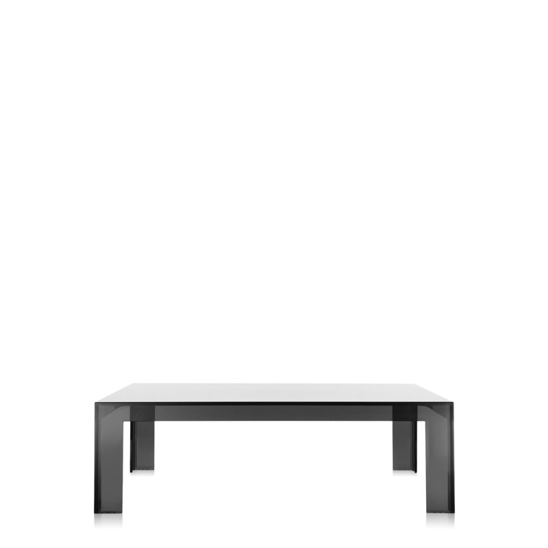Invisible Coffee Table, Smoke, 28.35" H x 39.37" L x 39.37" W