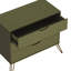 Commode 3 tiroirs Mid-Century moderne vert olive Avira-126514490